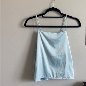 Zara Light Teal Square Tank